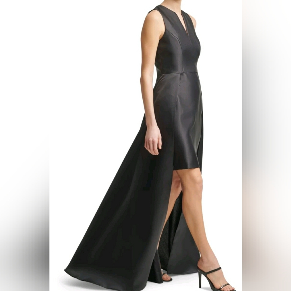 Calvin Klein Black High‑Low Mini Gown - Picture 2 of 6